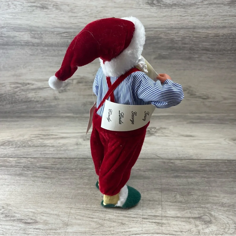 Christmas Decor Santa Claus With List Checking It Twice 10” Holiday Time NWT